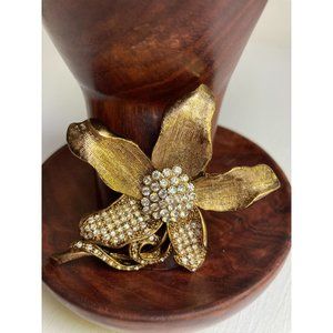 RARE Beautiful Vintage,  w/Rhinestones Flower Brooch 1920s / 1930s style